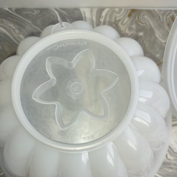 🆕 1960's Tupperware 'Par-T-Jel Jello Mold 4 Pieces Star Cap Original Retro USA - Picture 6 of 12